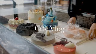 CAFEBAKERY VLOG Vo8  Snow Day Making Custom Cakes  Cake Coffee Shop Daily Routine  多伦多蛋糕店日常 [upl. by Behka]