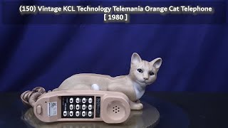 150 Vintage KCL Technology Telemania Orange Cat Telephone  1980 [upl. by Annairba907]