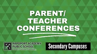 Secondary Info on ParentTeacher Conferences [upl. by Alet]