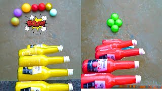 Breaking Colorful Glass Bottles and Dropping Water Balloons ASMR [upl. by Carilyn]