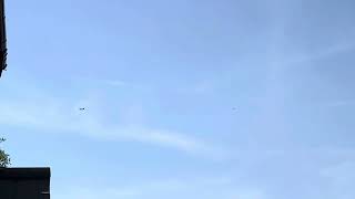 Two RAF planes flying together over stoke priors 02062024 [upl. by Earleen]