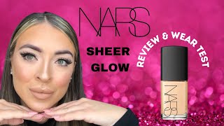 NARS sheer glow foundation review and wear test in shade STROMBOLI [upl. by Gothurd231]