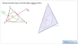 Konstrukcija upisane kružnice trougla [upl. by Mehala]