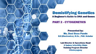 Demystifying Genetics  Part 2  Cytogenetics basics Chromosome structure and Chromosomal Errors [upl. by Peirce]