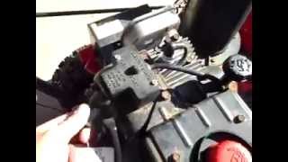 MTD Yard Machine Snowblower 524 starting with electric start [upl. by Erodoeht]