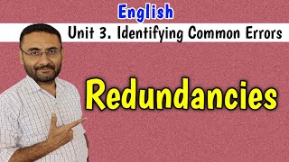 Redundancies Identifying Common Errors in writing English 3110002  BE 1st year  sem 1 and 2 GTU [upl. by Ruffin]