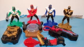 2012 McDONALDS SABANS POWER RANGERS SUPER SAMURAI SET OF 8 HAPPY MEAL VIDEO FULL COLLECTION REVIEW [upl. by Uy]