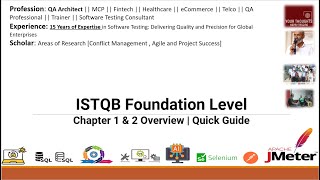 ISTQB Foundation Level  Chapter 1 amp 2 Overview  Quick Guide [upl. by Genesia]