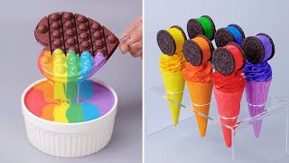 100 Satisfying Chocolate Cake Decorating Recipe  So Yummy Rainbow Cake Tutorials [upl. by Doownil]