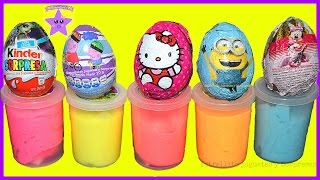 HUEVOS KINDER SORPRESA EN ESPAÑOL Peppa Pig Minions Monster High Hello Kitty Minnie Sorpresas Moco [upl. by Lacy]