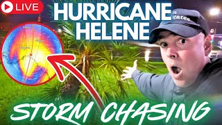 LIVE EYEWALL Florida HURRICANE HELENE Storm Chasing [upl. by Arnold673]