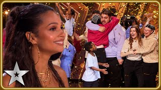 GOLDEN BUZZER act Chickenshed bring Alesha to tears  Auditions  BGT 2023 [upl. by Redfield]