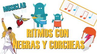 Canciones con Ritmos Fáciles negras y corcheas  Easy Rhythm Songs [upl. by Doy]