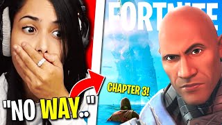 Reacting to the NEW Chapter 3 EVENT Fortnite is UPSIDE DOWN [upl. by Ylla]