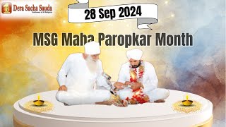 28 September 2024  MSG Maha Paropkar Month  Live Naamcharcha Satsang  SaintMSGInsan [upl. by Rosol]