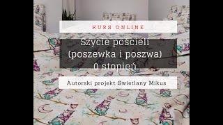 Szycie pościeli poszewka i poszwa [upl. by Reteip]