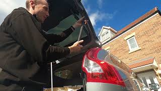 Replacing the electric tail lift gas struts on a Volvo XC60 2012 [upl. by Ecnaralc]