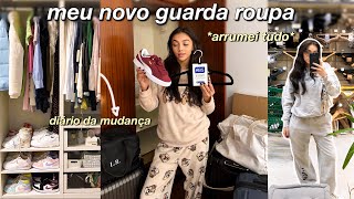 organizando meu guarda roupa novo  diário da mudança [upl. by Etteyniv]