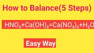 HNO3CaOH2CaNO32H2O Balanced EquationNitric acidCalcium hydroxide Balanced Equation [upl. by Kath]