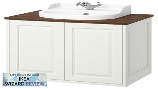 TÄNNFORSEN  RUTSJÖN IKEA Bathroom vanity with sink amp faucet whitebrown walnut Review [upl. by Chauncey830]