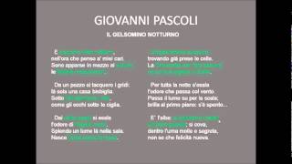 Pascoli  Gelsomino notturno [upl. by Marris]