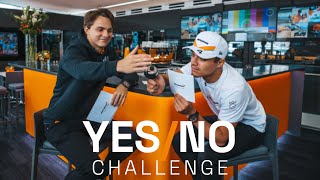 Lando Norris and Oscar Piastri play the Yes  No challenge [upl. by Hodges]