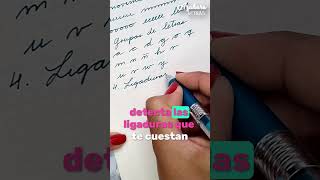 ✍️ CÓMO MEJORAR LA CURSIVA MANUSCRITA caligrafia tips shorts [upl. by Negroj]