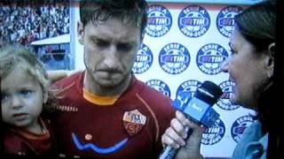 Intervista Totti dopo Roma Torino con chanel 31052009 [upl. by Melba]