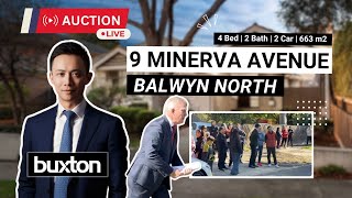 Live Auction  9 Minerva Avenue Balwyn North  Auction Results Melbourne [upl. by Cayser]