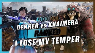 Dekker Support Ranked I Lose My Temper  Predecessor Gameplay [upl. by Santa198]