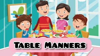 Table Manners  Good Table Manners  Kindergarten  Kids  Educational [upl. by Ecnerol]