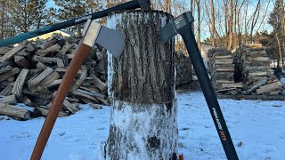 ReviewDemo of Fiskars X27 and Helko Werk axe Is it worth the hype [upl. by Troc232]