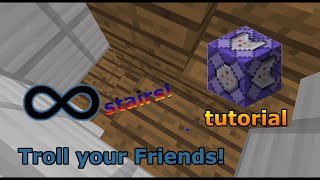 How to make an infinite staircase troll Troll your friends command block tutorial minecraft [upl. by Enehs]