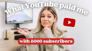 How Much YouTube Paid Me in August with 8000 Subs  YouTube AdSense Revenue Report [upl. by O'Reilly584]