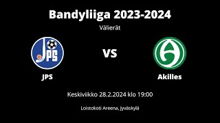 Bandyliiga 20232024 1 välierä JPS  Akilles [upl. by Chiarra]