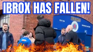 rangers fans confront Philippe Clement and players outside Ibrox 🤬 [upl. by Kcerb]