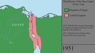 The History of the Suez Canal Every Year [upl. by Ahcilef861]