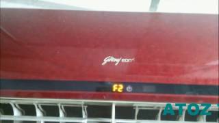 F2 Error code on godrej air conditioner indoor unit display panel [upl. by Lurleen]