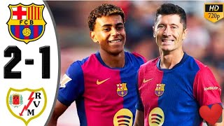 Rayo Vallecano vs Barcelona 12 Highlights Pedro Gonzales Dani Olmo  La Liga 2425 [upl. by Giuliana]