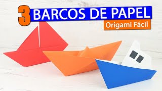 ⛵ 3 Barcos de papel fáciles de hacer con papiroflexia [upl. by Klockau]