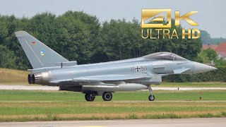 4K 8 Eurofighter Typhoon German Air Force Luftwaffe departure at Neuburg Donau Airbase ETSN [upl. by Adnirual]