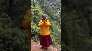 Guru Rinpoche Mantra Mudras  Khenchen Lama Rinpoche in Paro Taktsang [upl. by Rooke402]