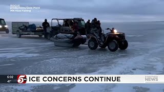 Another warning after 3rd ice rescue on Upper Red Lake this week [upl. by Rooney]