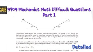 9709 Mechanics Difficult Questions1st [upl. by Naira945]