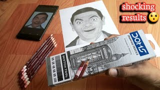 Doms Drawing Pencils 😊  quotReview and Unboxingquot  Complete Drawing With Doms Pencils🔥 doms mrbean [upl. by Verity]