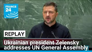 REPLAY Ukrainian president Zelensky addresses UN General Assembly seeks global support [upl. by Lambert]