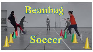 Fun PE game  Beanbag soccer [upl. by Nihhi]