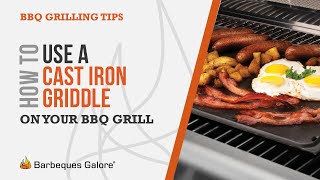 How to Use a Cast Iron Griddle on your BBQ Grill [upl. by Tamaru]