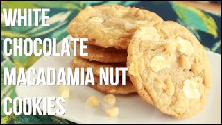 White Chocolate Macadamia Nut Cookies  Homemade Cookie Recipe [upl. by Nesnaj]