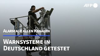 Bundesweiter Warntag Alarm auf allen Kanälen  AFP [upl. by Ahsiya]